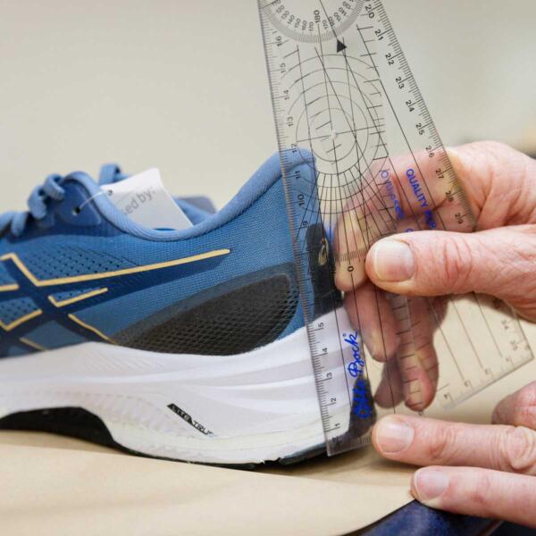 Measuring running shoes at Total Care Podiatry in Geelong